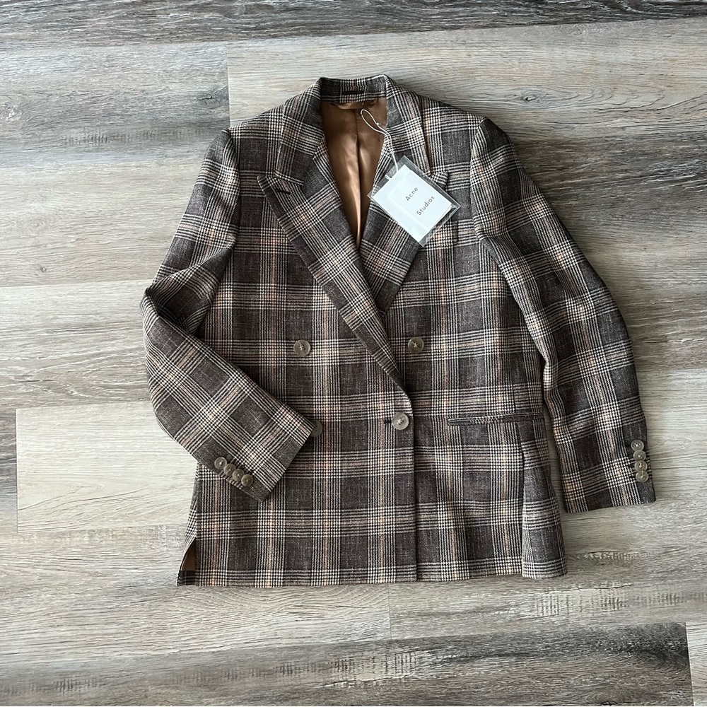 NWT Acne Studios herringbone oversize blazer - Picture 10 of 16